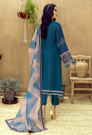 
            
                Load image into Gallery viewer, Adan&amp;#39;s Libas Zaire CURIOUS BLUE Chikankari Lawn 3 pc - 08384
            
        