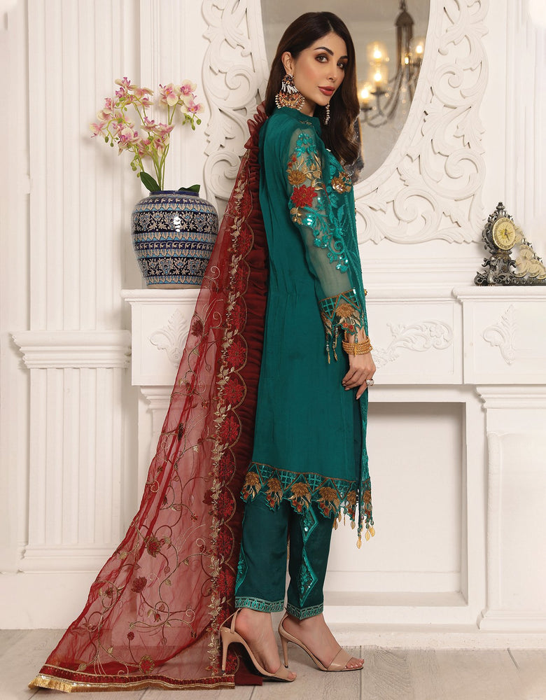 
            
                Load image into Gallery viewer, Emaan Adeel 01541 - 3 PC Semi Pure Chiffon Dress
            
        