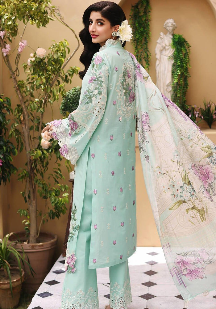 Elaf Luxury Festive AQUA Chikankari Lawn 3 pc - 08666