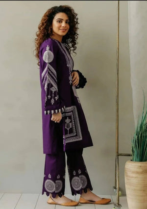 Designer Embroidered Lawn 2 pc - 08290