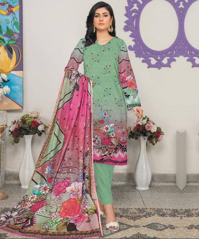 Fatima Noor Luxury Digital Viscose Collection 3 pc - 07365