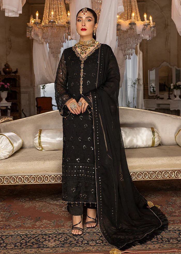 Designer Embroidered Chiffon 3 pc - 08605