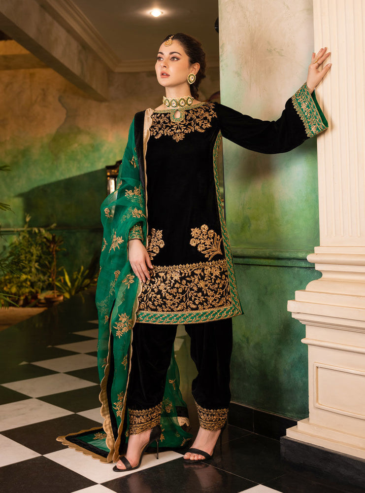 
            
                Load image into Gallery viewer, Zainab Chottani Winter Collection ZIMMEL 5000 micro Velvet 3 pc - 07876
            
        