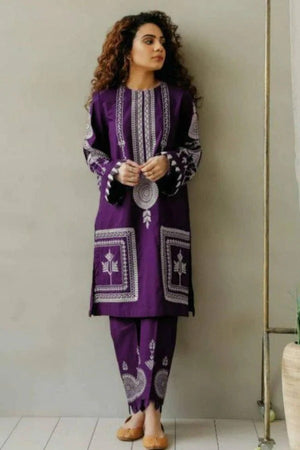 Designer Embroidered Lawn 2 pc - 08290