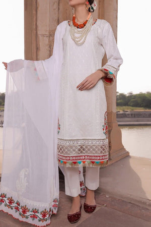Fatima Noor 06980 - 3 PC ChikanKari Lawn Dress
