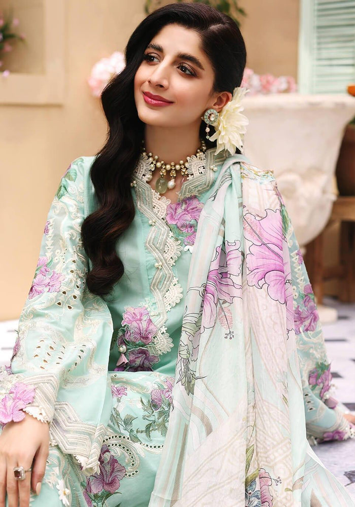 Elaf Luxury Festive AQUA Chikankari Lawn 3 pc - 08666