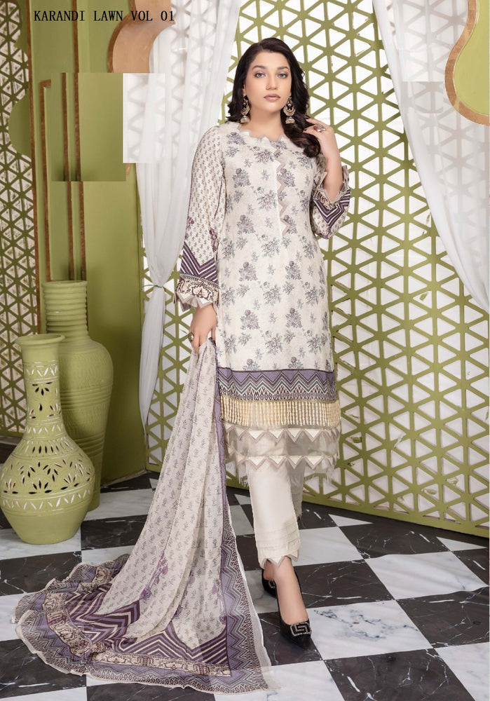 
            
                Load image into Gallery viewer, Original Mother Collection Digital Printed Karandi Lawn 3 pc - 08219
            
        
