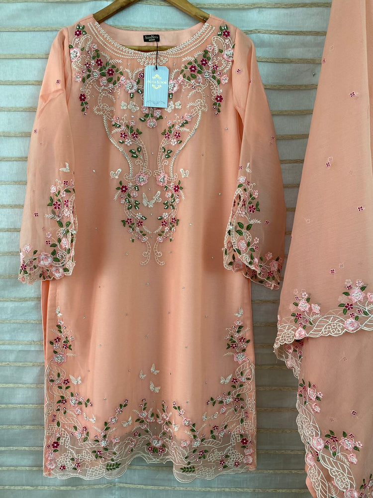 Agha Noor Chiffon Dress 2 PC - 07187  - Stitched