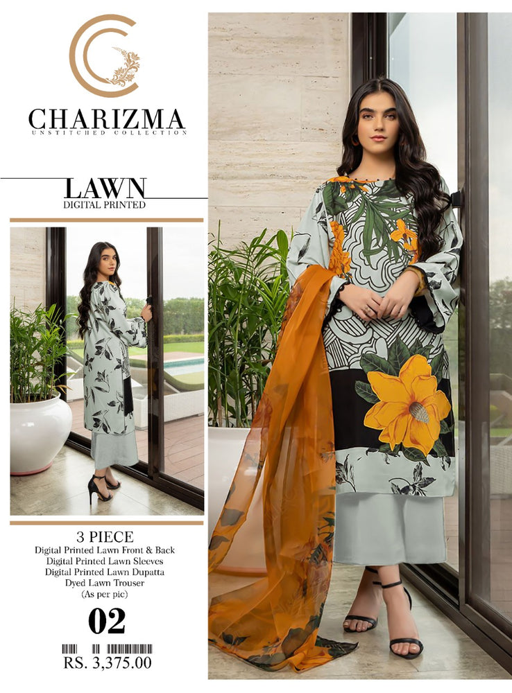 Charizma 06453 - 3 PC Pure Lawn Dress