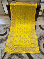 Designer Gold Printed Silk Dupatta - 07813