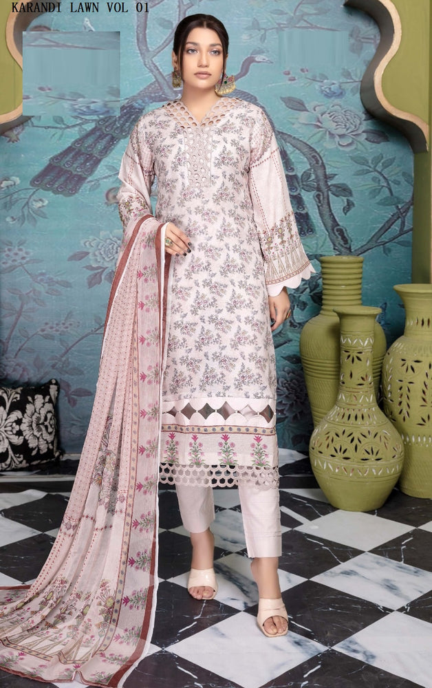 
            
                Load image into Gallery viewer, Original Mother Collection Digital Printed Karandi Lawn 3 pc - 08220
            
        