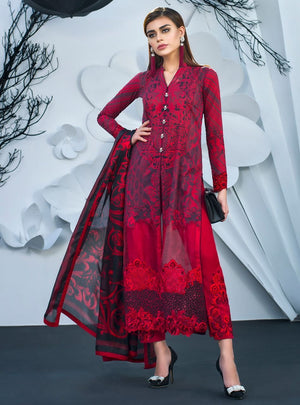 Zainab Chottani ECLANTE-A 01468 - 3 PC Charmeuse Silk Dress