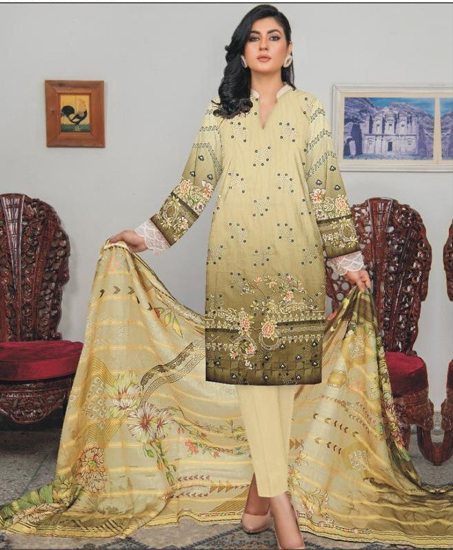 Fatima Noor Luxury Digital Viscose Collection 3 pc - 07364