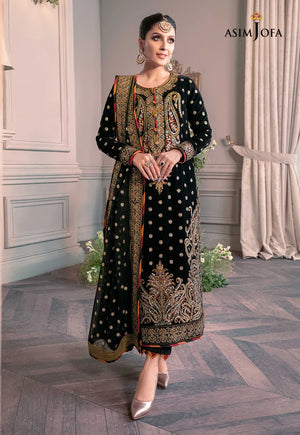 Asim Jofa The Ayeza Edit 5000 micro Velvet 3 pc - 07975