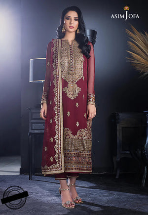 
            
                Load image into Gallery viewer, Asim Jofa The Ramsha Edit Festive Embroidered Collection Chiffon 3 pc - 07605
            
        
