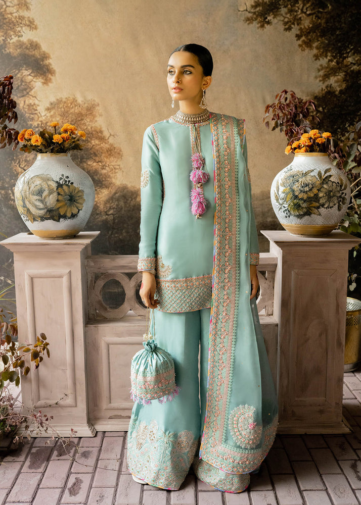 Hussain Rehar 06501 - 3 PC Raw Silk Dress