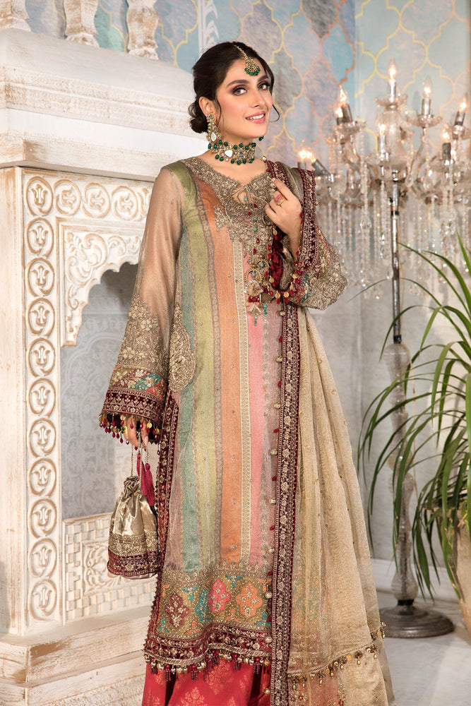 
            
                Load image into Gallery viewer, Mariab 01986 - 4 PC Pure Zari Net Dress
            
        