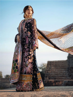 Maryam Hussain Wedding Collection RAAG Net 3 pc - 07370