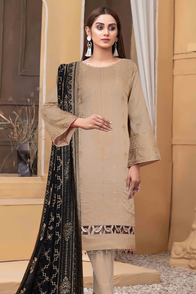 Designer Fatima Noor 06782 - 3 PC Broshia Jacquard Lawn Dress
