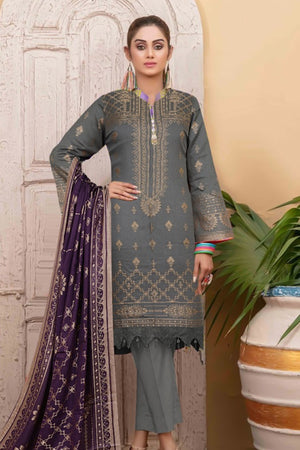 Designer Fatima Noor 06783 - 3 PC Broshia Jacquard Lawn Dress