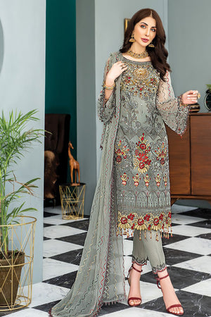 Original Fatima Noor 04048  - 3 PC Bamber Chiffon Dress