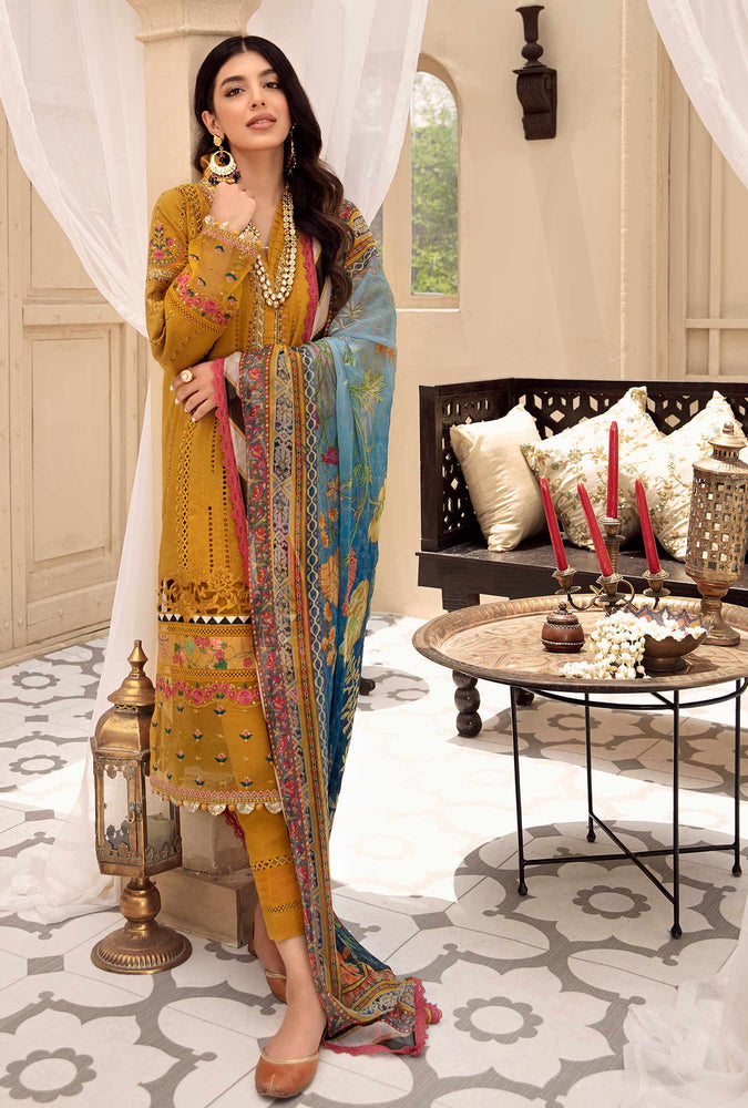 Noor by Sadia Asad 01668 -  3 PC Pure Cambric Dress