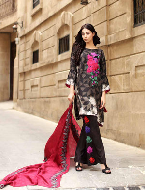 
            
                Load image into Gallery viewer, Charizma 01555- 3 Pc Linen Dress With Woolen Shawl Dupatta
            
        