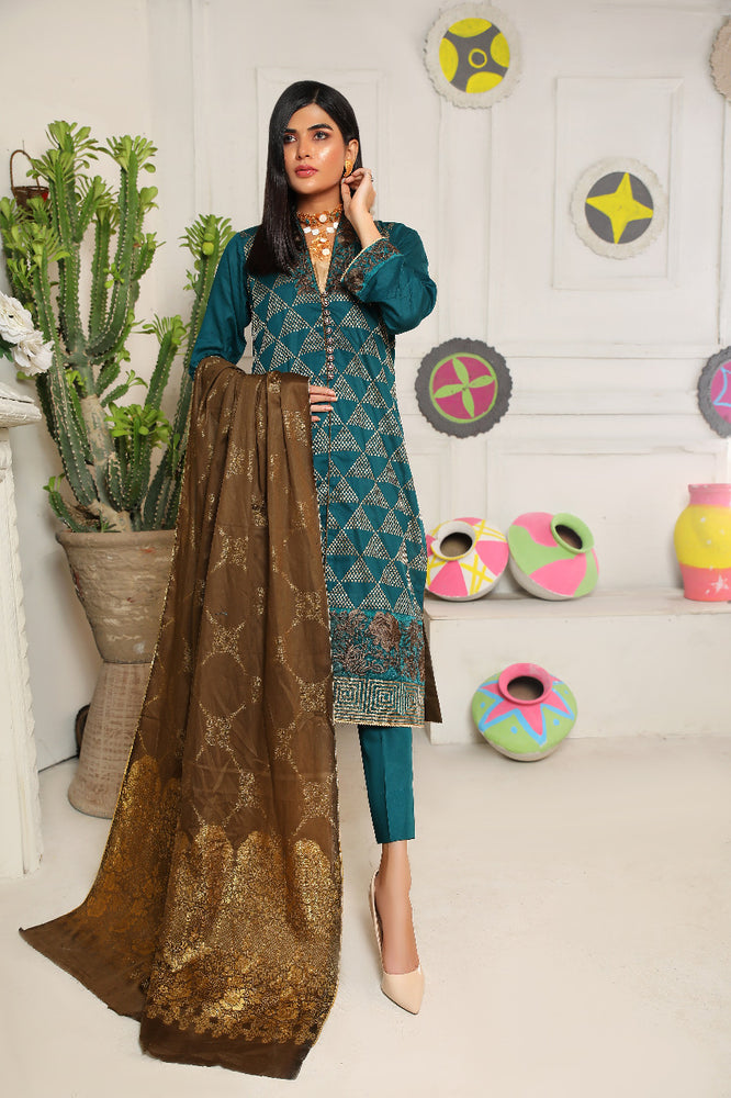 Fatima Noor 01582 - 3 PC Pure Cotton Dress
