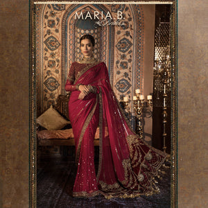 
            
                Load image into Gallery viewer, MariaB Wedding Wear Chiffon SAREE - 01598
            
        