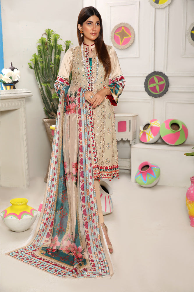 Fatima Noor 01691 - 3 PC  Pure Cotton Dress