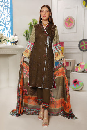 Fatima Noor 01694 - 3 PC  Pure Cotton Dress