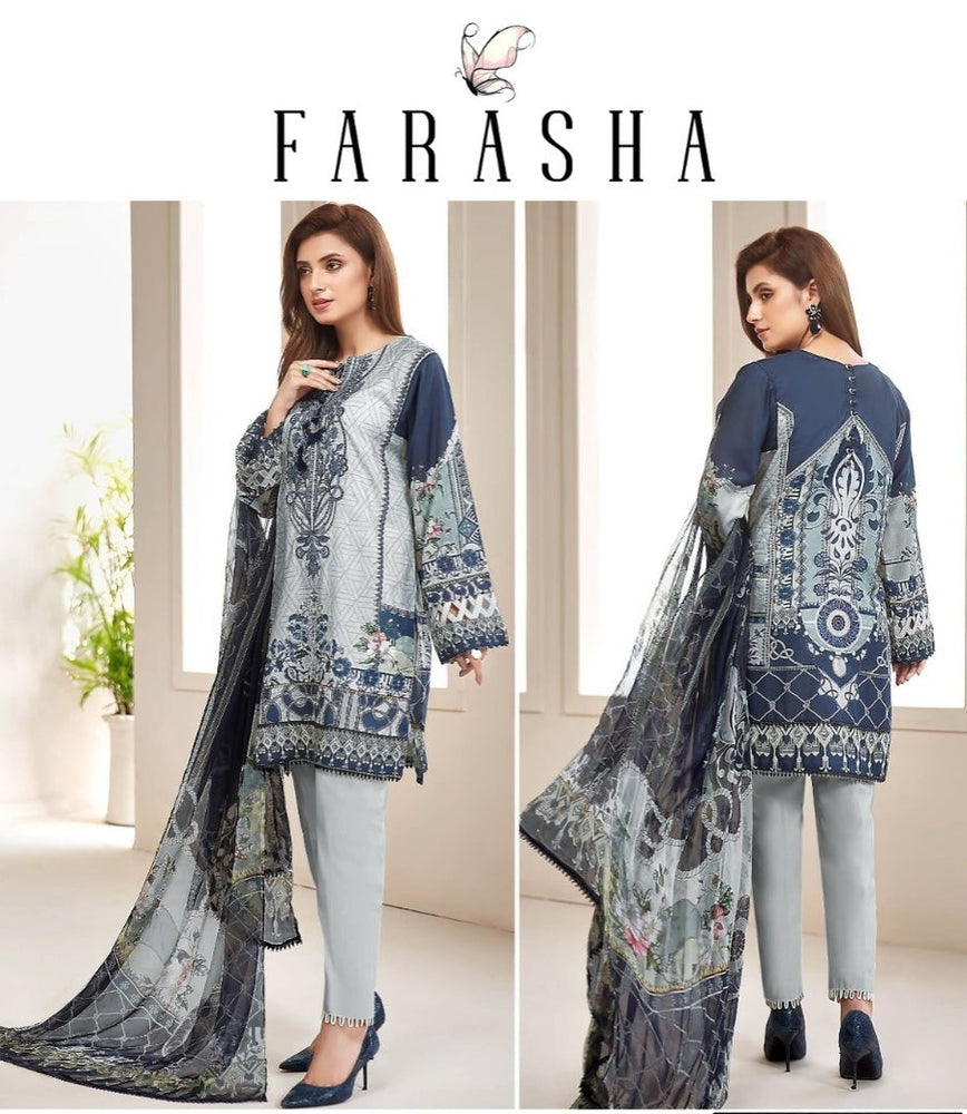 Farasha 03059 - 3 PC Pure Lawn Dress