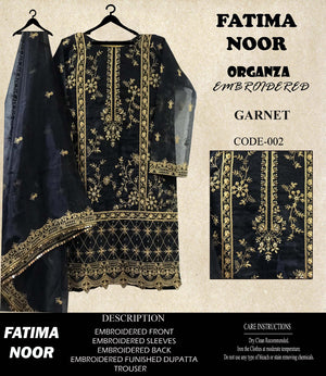 
            
                Load image into Gallery viewer, Original Fatima Noor 01926 - 3 Pc Organza Dress
            
        
