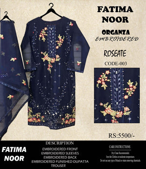 
            
                Load image into Gallery viewer, Original Fatima Noor 02037 - 3 PC Organza Dress
            
        