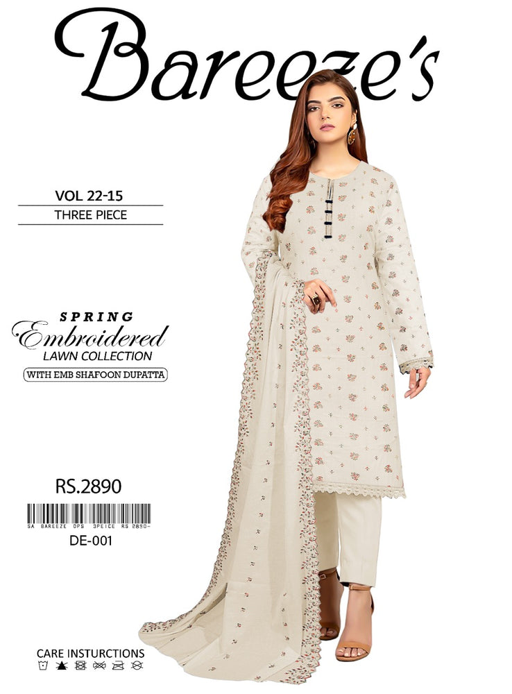 Bareeze 05009 - Pure Lawn Dress - Mother Collection