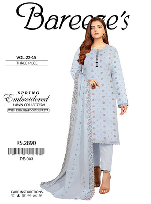 Bareeze 05011 - Pure Lawn Dress - Mother Collection