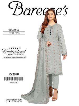 Bareeze 05013 - Pure Lawn Dress - Mother Collection
