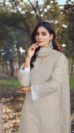 Original Fatima Noor 05023 - 3 PC Chikankari Lawn Dress - VOL 1