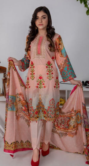 Original Fatima Noor 06126 - 3 PC Pure Lawn Dress