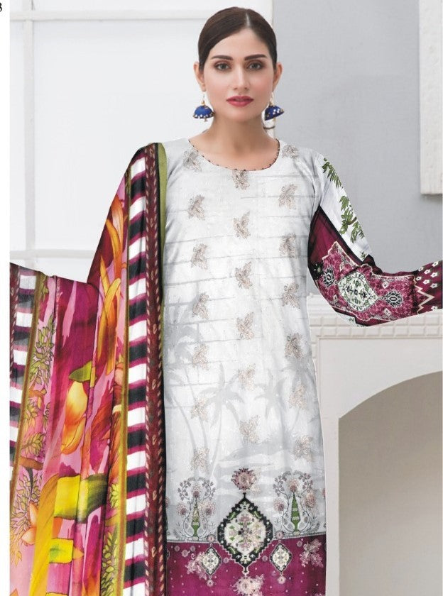 Original Fatima Noor 06243 - 3 PC Pure Lawn Chikankari Dress