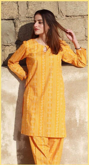 Zahe Naseeb 06577 - 2 PC Pure Lawn Chunri Print Dress