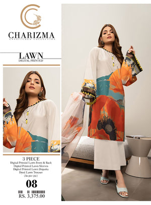 Charizma 06459 - 3 PC Pure Lawn Dress