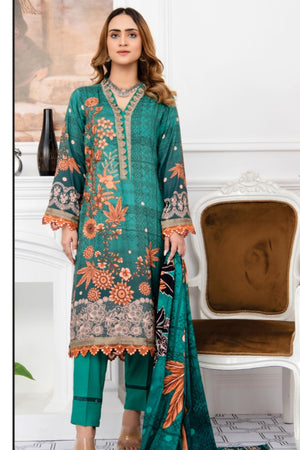 Fatima Noor 07105 - 3 PC Linen Dress