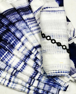 Designer Tie & Dye 01386 - 2 PC Cotton Silk Dress