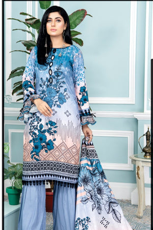 Fatima Noor 07103 - 3 PC Linen Dress
