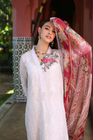 Noor By Sadia Asad Luxury Chikankari Lawn 3 pc - 08614