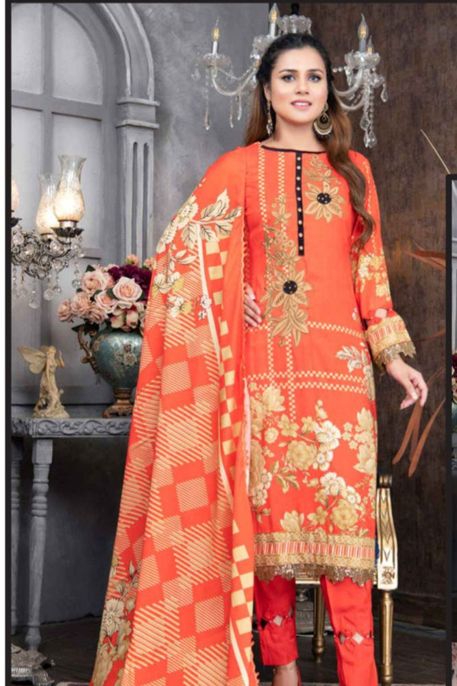 Fatima Noor 07104 - 3 PC Linen Dress