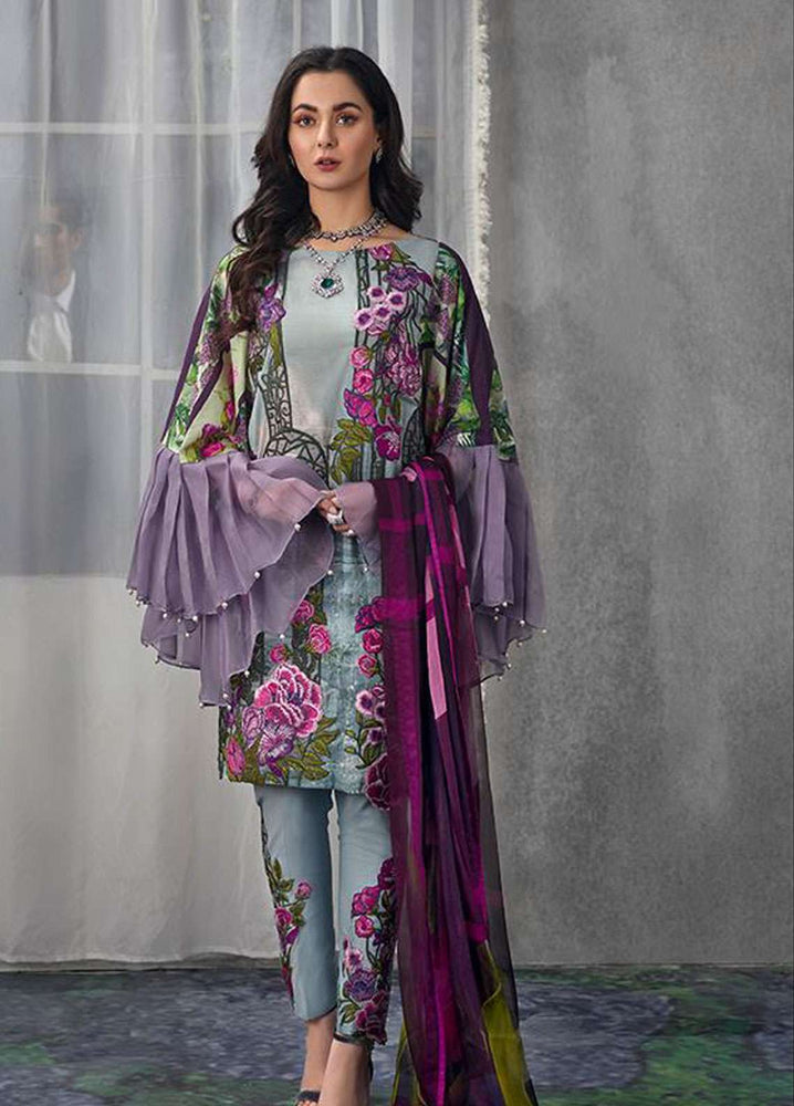 Asifa & Nabeel UPSIDE DOWN 01417 - 3 PC Charmeuse Silk Dress