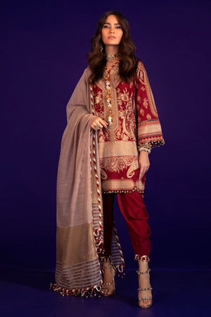 Sana Safinaz KURNOOL 01972 - Linen With Wool Shawl Dupatta