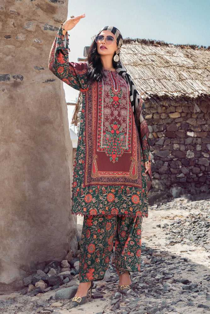 Maria.B M.Prints Embroidered Lawn 3 pc - 08155